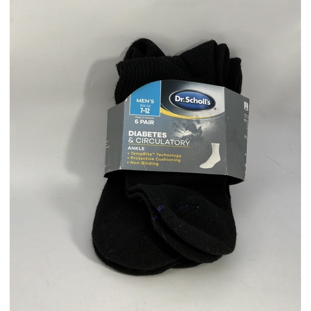 2 Pairs Of Dr Scholls Diabetes & Circulatory Block Ankle Socks